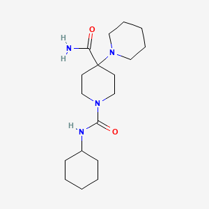 molecular formula C18H32N4O2 B4439553 N~1~'-cyclohexyl-1,4'-bipiperidine-1',4'-dicarboxamide 