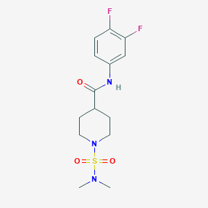 molecular formula C14H19F2N3O3S B4439571 N-(3,4-difluorophenyl)-1-[(dimethylamino)sulfonyl]-4-piperidinecarboxamide 