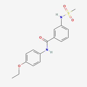 molecular formula C16H18N2O4S B4439579 N-(4-ethoxyphenyl)-3-[(methylsulfonyl)amino]benzamide 