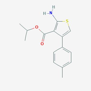 molecular formula C15H17NO2S B443959 2-氨基-4-(4-甲基苯基)噻吩-3-甲酸异丙酯 CAS No. 350997-25-0