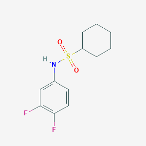 molecular formula C12H15F2NO2S B4439591 N-(3,4-difluorophenyl)cyclohexanesulfonamide 