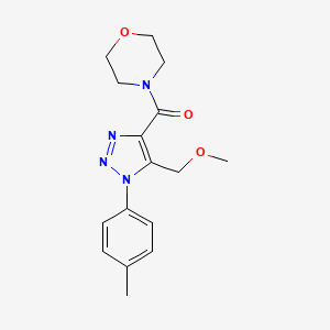 molecular formula C16H20N4O3 B4439601 4-{[5-(methoxymethyl)-1-(4-methylphenyl)-1H-1,2,3-triazol-4-yl]carbonyl}morpholine 