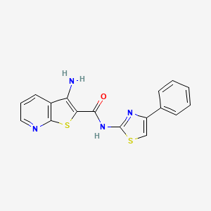 molecular formula C17H12N4OS2 B4439616 3-amino-N-(4-phenyl-1,3-thiazol-2-yl)thieno[2,3-b]pyridine-2-carboxamide 