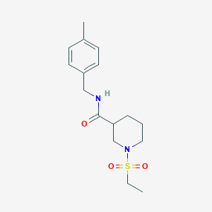 molecular formula C16H24N2O3S B4439622 1-(ethylsulfonyl)-N-(4-methylbenzyl)-3-piperidinecarboxamide 