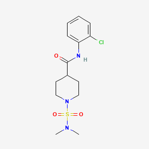 molecular formula C14H20ClN3O3S B4439623 N-(2-chlorophenyl)-1-[(dimethylamino)sulfonyl]-4-piperidinecarboxamide 