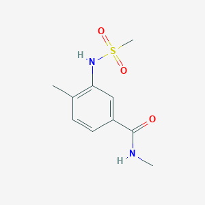 molecular formula C10H14N2O3S B4439625 N,4-dimethyl-3-[(methylsulfonyl)amino]benzamide 