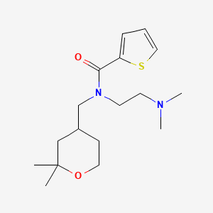 molecular formula C17H28N2O2S B4439644 N-[2-(dimethylamino)ethyl]-N-[(2,2-dimethyltetrahydro-2H-pyran-4-yl)methyl]-2-thiophenecarboxamide 