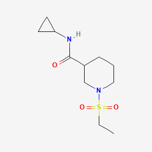 molecular formula C11H20N2O3S B4439645 N-cyclopropyl-1-(ethylsulfonyl)-3-piperidinecarboxamide 