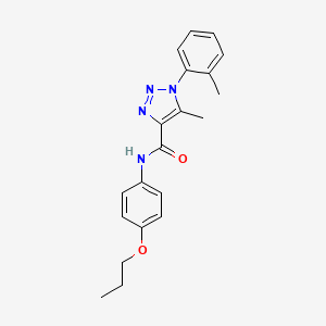 molecular formula C20H22N4O2 B4439646 5-methyl-1-(2-methylphenyl)-N-(4-propoxyphenyl)-1H-1,2,3-triazole-4-carboxamide 