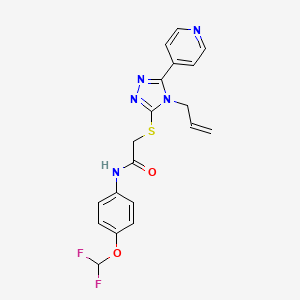 molecular formula C19H17F2N5O2S B4439647 2-{[4-allyl-5-(4-pyridinyl)-4H-1,2,4-triazol-3-yl]thio}-N-[4-(difluoromethoxy)phenyl]acetamide 
