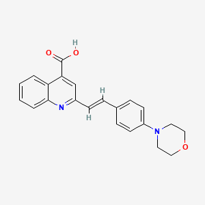 2-{2-[4-(4-morpholinyl)phenyl]vinyl}-4-quinolinecarboxylic acid