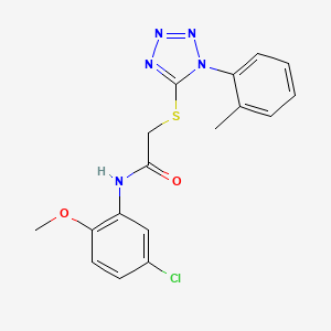 molecular formula C17H16ClN5O2S B4439664 N-(5-chloro-2-methoxyphenyl)-2-{[1-(2-methylphenyl)-1H-tetrazol-5-yl]thio}acetamide 
