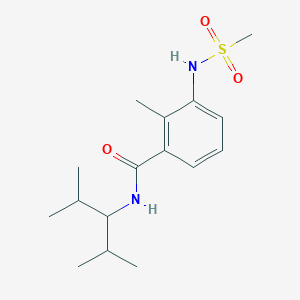 molecular formula C16H26N2O3S B4439672 N-(1-isopropyl-2-methylpropyl)-2-methyl-3-[(methylsulfonyl)amino]benzamide 