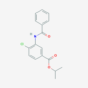 molecular formula C17H16ClNO3 B4439673 isopropyl 3-(benzoylamino)-4-chlorobenzoate 