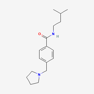 molecular formula C17H26N2O B4439688 N-(3-methylbutyl)-4-(1-pyrrolidinylmethyl)benzamide 