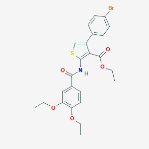 molecular formula C24H24BrNO5S B443971 Ethyl 4-(4-bromophenyl)-2-[(3,4-diethoxybenzoyl)amino]thiophene-3-carboxylate 