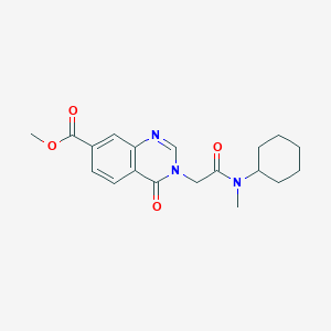 molecular formula C19H23N3O4 B4439717 methyl 3-{2-[cyclohexyl(methyl)amino]-2-oxoethyl}-4-oxo-3,4-dihydro-7-quinazolinecarboxylate 