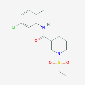 molecular formula C15H21ClN2O3S B4439729 N-(5-chloro-2-methylphenyl)-1-(ethylsulfonyl)-3-piperidinecarboxamide 