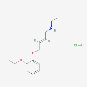 molecular formula C15H22ClNO2 B4439731 (E)-4-(2-ethoxyphenoxy)-N-prop-2-enylbut-2-en-1-amine;hydrochloride 