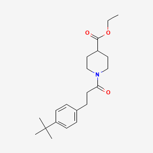 molecular formula C21H31NO3 B4439738 ethyl 1-[3-(4-tert-butylphenyl)propanoyl]-4-piperidinecarboxylate 