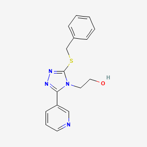 molecular formula C16H16N4OS B4439742 2-[3-(benzylthio)-5-(3-pyridinyl)-4H-1,2,4-triazol-4-yl]ethanol 