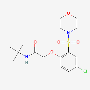molecular formula C16H23ClN2O5S B4439750 N-(tert-butyl)-2-[4-chloro-2-(4-morpholinylsulfonyl)phenoxy]acetamide 