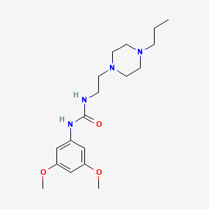 molecular formula C18H30N4O3 B4439755 N-(3,5-dimethoxyphenyl)-N'-[2-(4-propyl-1-piperazinyl)ethyl]urea 