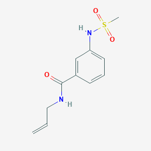 molecular formula C11H14N2O3S B4439765 N-allyl-3-[(methylsulfonyl)amino]benzamide 