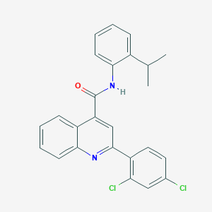 molecular formula C25H20Cl2N2O B443977 2-(2,4-dichlorophenyl)-N-(2-isopropylphenyl)-4-quinolinecarboxamide 