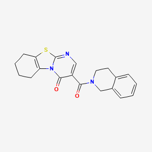 molecular formula C20H19N3O2S B4439776 3-(3,4-dihydro-2(1H)-isoquinolinylcarbonyl)-6,7,8,9-tetrahydro-4H-pyrimido[2,1-b][1,3]benzothiazol-4-one 