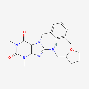 molecular formula C20H25N5O3 B4439794 1,3-dimethyl-7-(3-methylbenzyl)-8-[(tetrahydro-2-furanylmethyl)amino]-3,7-dihydro-1H-purine-2,6-dione 