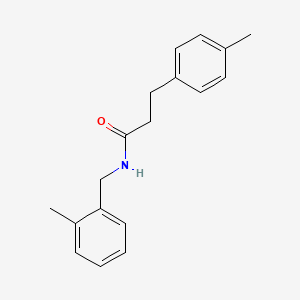 molecular formula C18H21NO B4439796 N-(2-methylbenzyl)-3-(4-methylphenyl)propanamide 