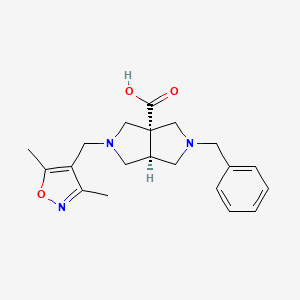 molecular formula C20H25N3O3 B4439809 (3aS*,6aS*)-2-benzyl-5-[(3,5-dimethylisoxazol-4-yl)methyl]hexahydropyrrolo[3,4-c]pyrrole-3a(1H)-carboxylic acid 