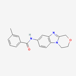 N-(3,4-dihydro-1H-[1,4]oxazino[4,3-a]benzimidazol-8-yl)-3-methylbenzamide