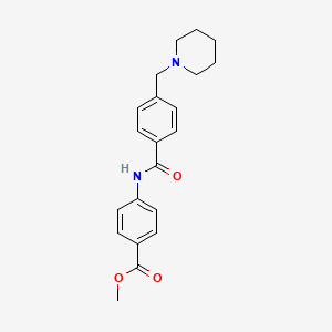 molecular formula C21H24N2O3 B4439820 methyl 4-{[4-(1-piperidinylmethyl)benzoyl]amino}benzoate 