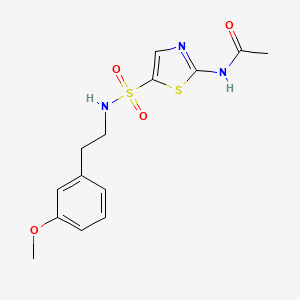 molecular formula C14H17N3O4S2 B4439831 N-[5-({[2-(3-methoxyphenyl)ethyl]amino}sulfonyl)-1,3-thiazol-2-yl]acetamide 