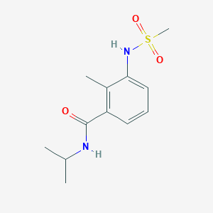 molecular formula C12H18N2O3S B4439833 N-isopropyl-2-methyl-3-[(methylsulfonyl)amino]benzamide 