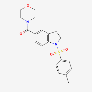 molecular formula C20H22N2O4S B4439841 1-[(4-methylphenyl)sulfonyl]-5-(4-morpholinylcarbonyl)indoline 