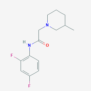 molecular formula C14H18F2N2O B4439862 N-(2,4-difluorophenyl)-2-(3-methyl-1-piperidinyl)acetamide 