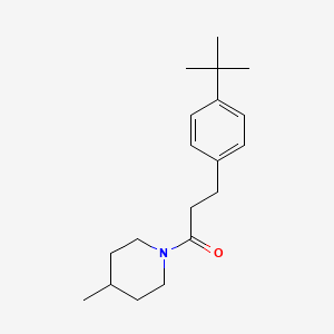molecular formula C19H29NO B4439873 1-[3-(4-tert-butylphenyl)propanoyl]-4-methylpiperidine 