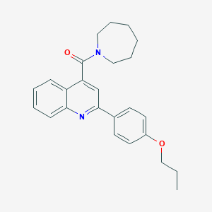 molecular formula C25H28N2O2 B443988 4-(1-Azepanylcarbonyl)-2-(4-propoxyphenyl)quinoline 