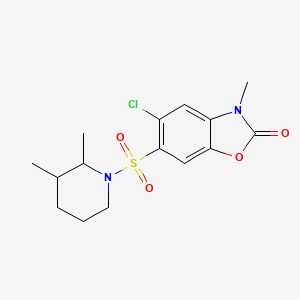 molecular formula C15H19ClN2O4S B4439887 5-chloro-6-[(2,3-dimethyl-1-piperidinyl)sulfonyl]-3-methyl-1,3-benzoxazol-2(3H)-one 