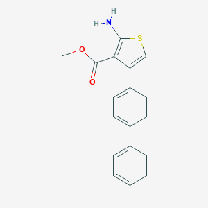 molecular formula C18H15NO2S B443989 Methyl 2-amino-4-(1,1'-biphenyl-4-yl)thiophene-3-carboxylate CAS No. 350997-16-9