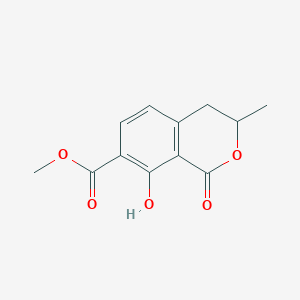 molecular formula C12H12O5 B044399 3,4-二氢-8-羟基-3-甲基-1-氧代-1H-2-苯并吡喃-7-甲酸甲酯 CAS No. 83769-04-4
