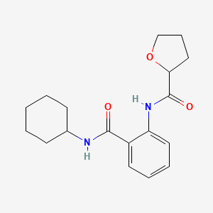 molecular formula C18H24N2O3 B4439911 N-{2-[(cyclohexylamino)carbonyl]phenyl}tetrahydro-2-furancarboxamide 