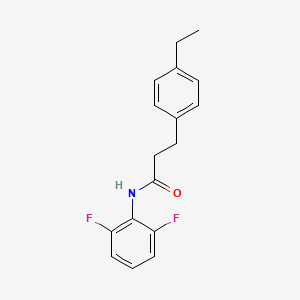molecular formula C17H17F2NO B4439916 N-(2,6-difluorophenyl)-3-(4-ethylphenyl)propanamide 