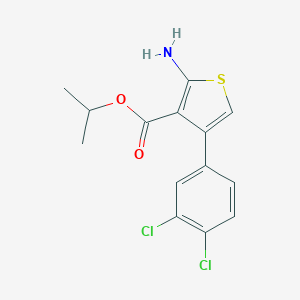 B443993 Isopropyl 2-amino-4-(3,4-dichlorophenyl)thiophene-3-carboxylate CAS No. 351157-06-7