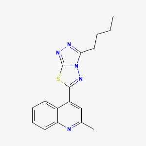 molecular formula C17H17N5S B4439945 4-(3-butyl[1,2,4]triazolo[3,4-b][1,3,4]thiadiazol-6-yl)-2-methylquinoline 