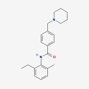 molecular formula C22H28N2O B4439962 N-(2-ethyl-6-methylphenyl)-4-(1-piperidinylmethyl)benzamide 
