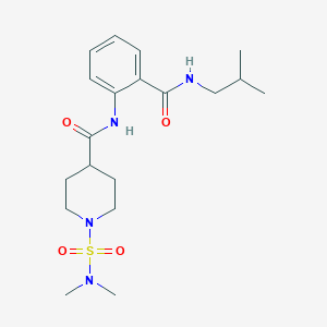 molecular formula C19H30N4O4S B4439967 1-[(dimethylamino)sulfonyl]-N-{2-[(isobutylamino)carbonyl]phenyl}-4-piperidinecarboxamide 